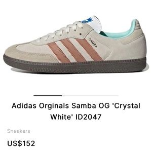 Adidas Samba OG Crystal White Sneakers